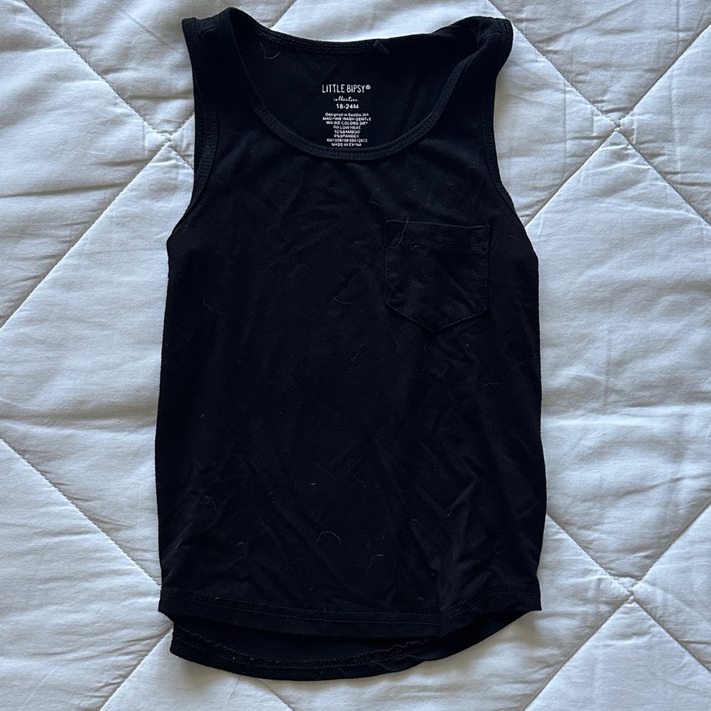 Little Bipsy Classic Black Sleeveless Top